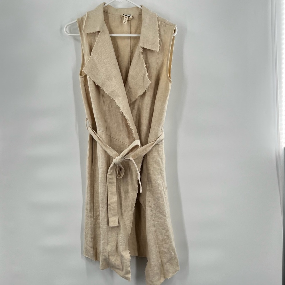 Anthropologie Mo:Vint NY brown belted dress XS wrap